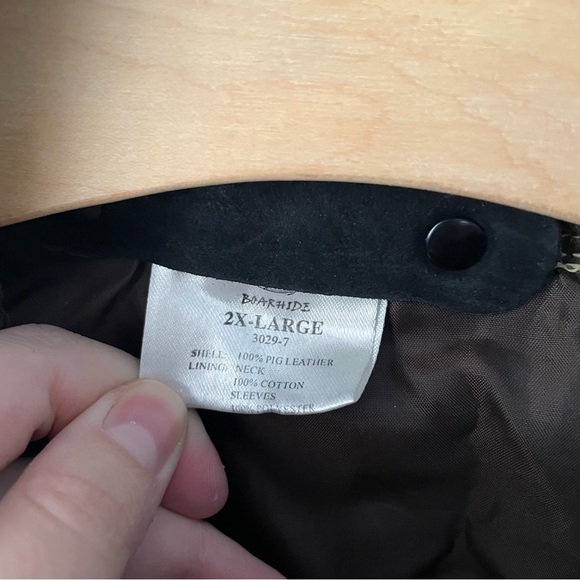 Caiman | Boarhide Black Leather Welding Jacket - Picture 12 of 13